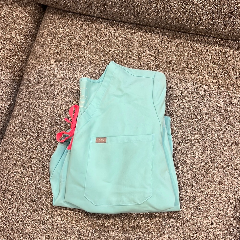 Figs limited edition neon blue scrubs